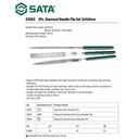 Kikir set 3 buah 03860 Sata Tools 3 pcs Diamond Needle File Set 3x140MM