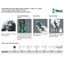 Obeng Torsi 1-3 Nm 05075810001 Wera 7510 Kraftform Safe-Torque 1-3 Nm Speed Torque screwdriver