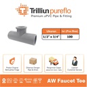 Fitting Pipa uPVC Trilliunpureflo AW Faucet Tee 1/2" x 3/4" Inch