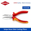 Tang Lancip Bengkok VDE Knipex 25 26 160 Snipe Nose Side Cutting Pliers