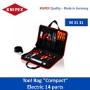 Tool Kit Set Listrik 14 pcs Knipex 00 21 11 Tool Bag "Compact" Electric 14 parts