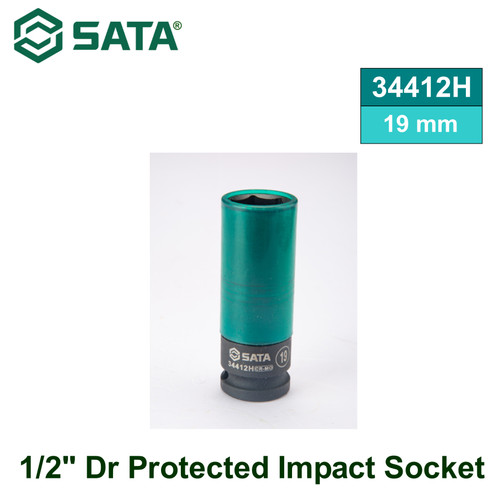Kunci Mata Sok 34412H 1/2'' Dr Protected Impact Socket 19 mm Sata Tool