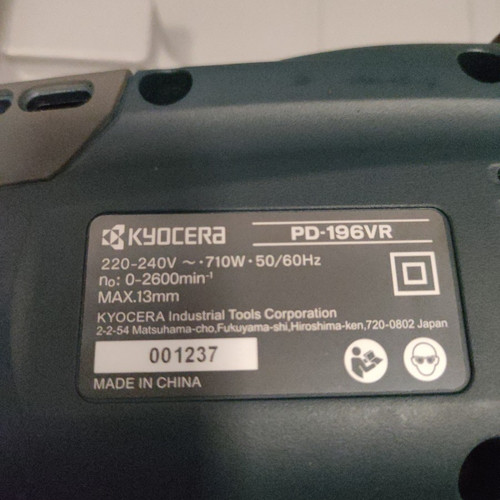 Mesin Bor PD-196VR Kyocera Ryobi Impact Drill