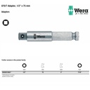 Sambungan Socket 870/7 Adaptor, 1/2" x 75 mm 05050510001 Adaptor for machine-operated nut spinner sockets Wera