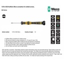 Obeng Mikro Minus 05030104001 0,40 x 2,5 x 80 mm 1578 A ESD Kraftform Micro screwdriver for slotted screws Wera