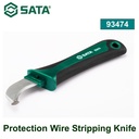 Pisau ,Cutter, Tang Kupas Kabel Dengan Pelindung 93474 Protection Wire Stripping Knife Sata Tools