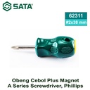 Obeng Plus Cebol Magnetik PH 2 x 38 mm 62311 A Series Screwdriver, Phillips #2x38MM Sata Tools