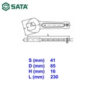 Kunci Pas Slugging Ujung Terbuka 41 mm 48609 Open End Slugging Wrench Sata Tools