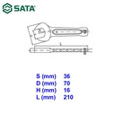 Kunci Pas Slugging Ujung Terbuka 36 mm 48607 Open End Slugging Wrench Sata Tools