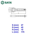 Kunci Pas Slugging Ujung Kotak 27 mm 48505 Metric Box End Slugging Wrench 27 mm Sata Tools