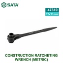 Kunci Pas Ratcheting Konstruksi 47310 Construction Ratcheting Wrench 17 x 21 mm Sata Tools