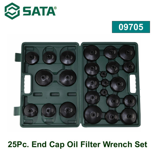 Kunci Pas Filter Oli Tutup Ujung 09705 25 Pcs End Cap Oil Filter Wrench Set Sata Tools