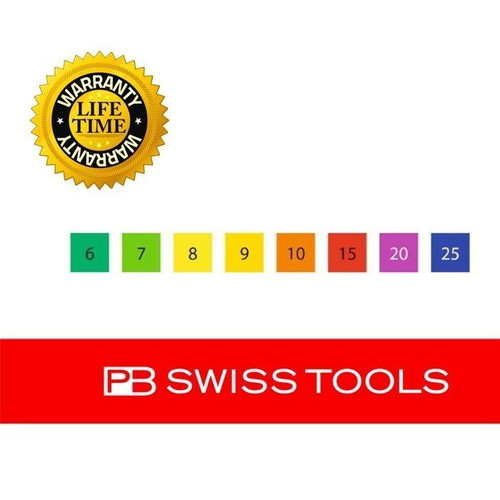 PB Swiss tools PB 410 H6-25 RB Ho Torx L Key / Kunci L Bintang (8 PCS/Set)
