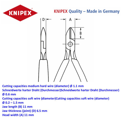 Tang Potong 79 32 125 Precision Electronics Diagonal Cutter Knipex