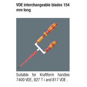 Mata Obeng VDE Pozidriv PZ/S 2 x 154 mm Wera 05003446001 KK VDE