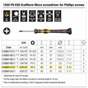 Obeng Plus Mikro  PH 0 x 60 mm 05030111001 1550 PH ESD Kraftform Micro Screwdriver for Phillips screws Wera