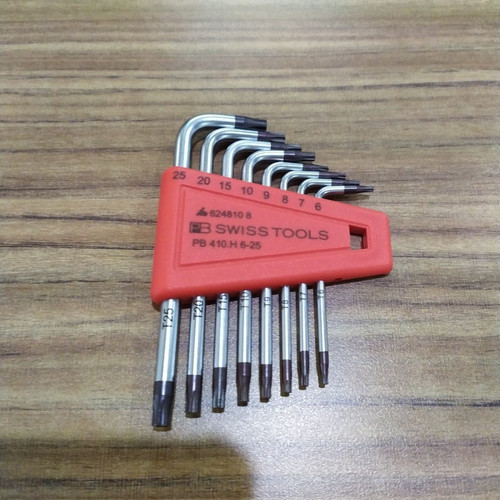 Kunci L Bintang Set 8 pc PB 410.H 6-25 Black Torx L-Key PB Swiss Tools