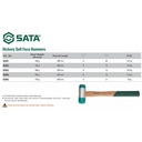 Palu 92502 Hickory Handle Soft Face Hammer 28 mm Sata Tools