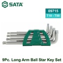 Kunci L Bintang T10-T50 09715 9Pc. Long Arm Ball Star Key Set Sata