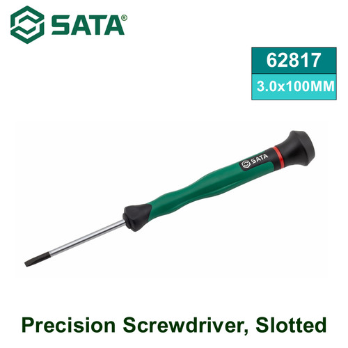 Obeng Mikro Minus 3.0x100 mm 62817 Precision Screwdriver Slotted Sata