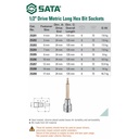 Mata Sok Bit Hex 1/2" Dr. 17 mm Panjang 100 mm 25209 Bit Socket Sata