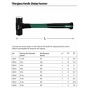 Palu Beton 92347 Fiberglass Handle Sledge Hammers 12 Lbs Sata Tools