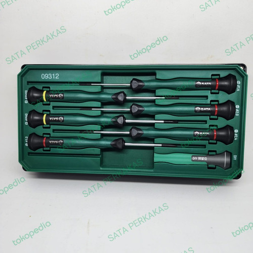 Obeng Kecil 6 pcs Precision Screwdriver Set 09312 Sata Tools