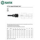 Kunci Shock Bit T27 35425 1/2" Impact Socket Bit T27 Sata Tools