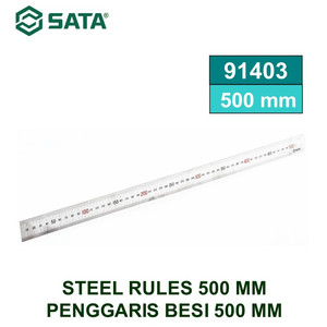 Penggaris besi 500 mm Steel Rules 50 cm Sata Tools