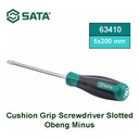 Obeng Minus 5X200 mm 63410 Cushion Grip Slotted Screwdriver Sata Tools