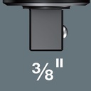 Ratchet Insert 3/8" x 52 mm Wera 05078636001 Reversible 9 x 12 mm