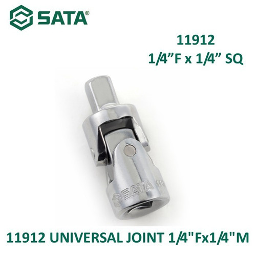 SOCKET ADAPTOR FLEKSIBEL 11912 UNIVERSAL JOINT 1/4" F x 1/4" M SATA