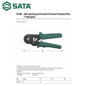 Tang Krimping 7" 91118A Self-adjust Crimping Pliers End Sleeves Sata