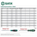 Obeng Minus 5X200 mm 63410 Cushion Grip Slotted Screwdriver Sata Tools