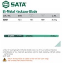 Mata Gergaji 93407 Bi-Metal Saw Blades 12" Sata Tools