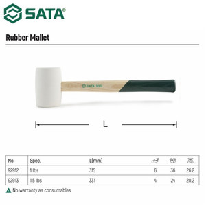 Palu Karet 92913 - Rubber Maller Hammer Sata Tools