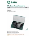 Mata Bor Ekstrator 09704A 5Pc Coarse Threaded Extractor Set Sata Tools
