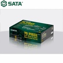 Kunci Sok 75 Pcs Metrik 06010M 1/2" 6 PT Socket Set Sata Tools