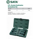 Obeng Magnetik Plus Minus 6 Pcs 09303E Acetate Screwdriver Sata Tools
