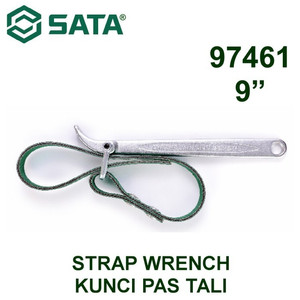 Kunci Oli Filter Kulit Sabuk 97461 - Strap Wrench 9" Sata Tools