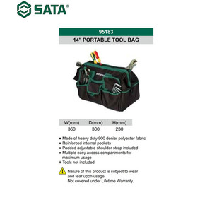 Tas Perkakas 95183 14" Portable Tool Bag Sata Tools