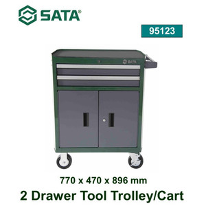 SATA Tools 2 Laci Drawer Trolley 95123 DRAWER TOOL TROLLEY / CART