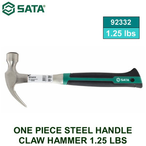 Palu Tanpa Sambung 92332 One Pc Steel Handle Claw Hammer 1.25 Lbs Sata
