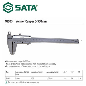 Jangka Sorong 91503 Vernier Caliper 0-300mm Sata Tools