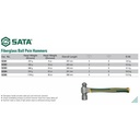 Palu Konde 92304 Ball Pein Hammer Fiberglass 32 Oz Sata Tools