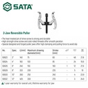 Treker 2 Kaki 90623 2 Jaw Gear Puller 3" Sata Tools
