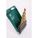 Mata Bor Set 10Pc.Hss-Tin Twist Drill Sets Sata Tools 52910A