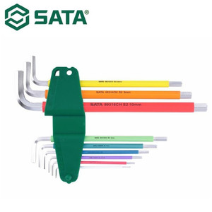 Kunci L Anti Slip 9 Pcs Metrik 09103CH Extra Long Hex Key Sata Tools