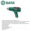 Alat Pemanas Blower 97922 Professional Adjustable Heat Gun Sata Tools