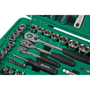Tool Kit Set 09014 124 Pcs 1/4" & 3/8" & 1/2" Socket Wrench Sata Tools